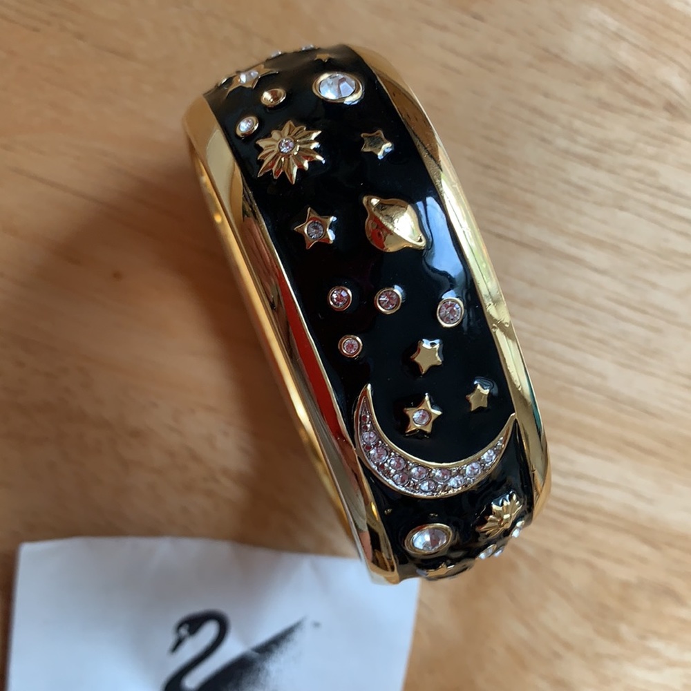 Swarovski Black and Gold Stars and Moon Bracelet SOLD